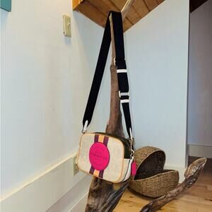 COACH - DEMPSEY CAMERA BAG PURSE IN SIGNATURE JACQUARD WITH PATCH